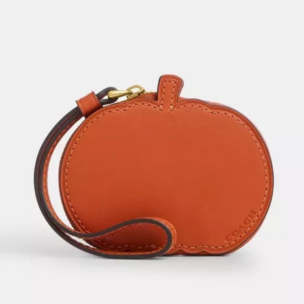 New Coach Halloween Pumpkin Coin Case